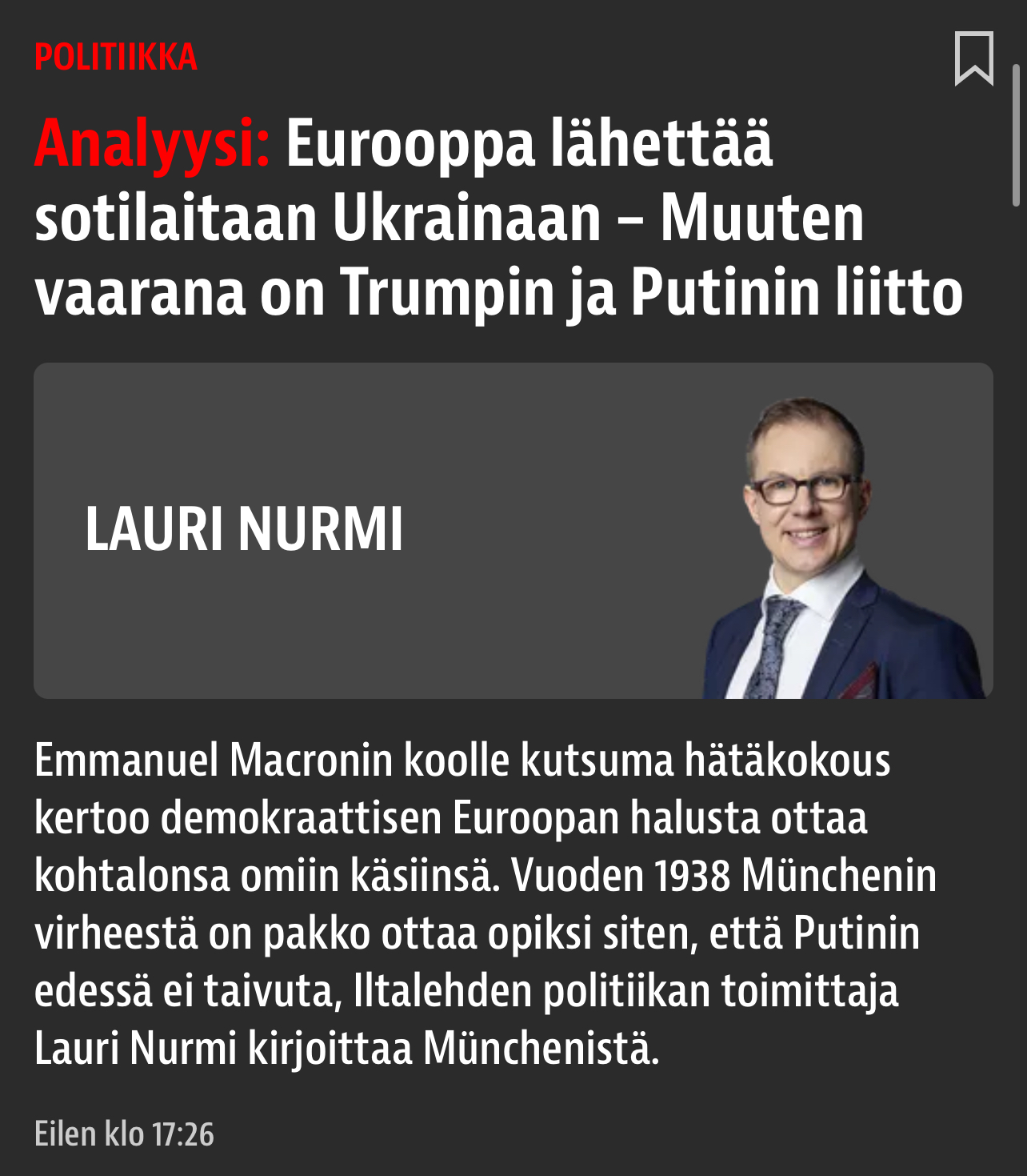 Ote Iltalehdestä