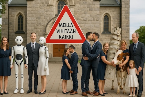 Meillä vihitään kaikki: Perustavanlaatuinen kapina Luojan järjestystä vastaan: Luopumus, josta Raamattu varoittaa.