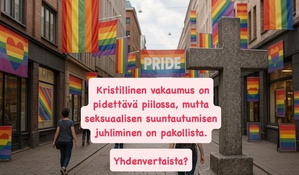 Kaksinaismoralismin valtakunta: Pride-kuukauden ylistys ja kristinuskon vaino