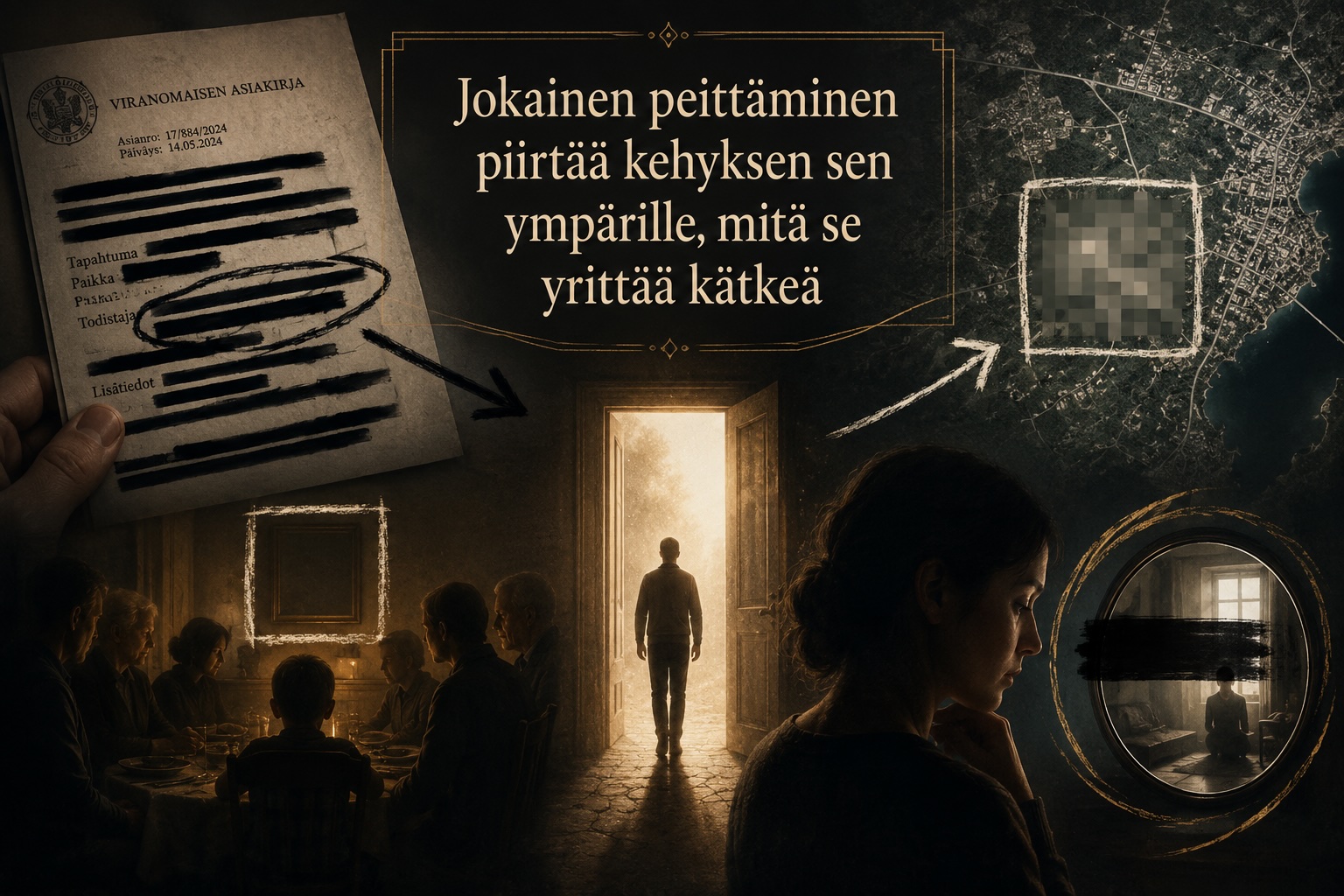 Jokainen peittäminen piirtää kehyksen sen ympärille, mitä se yrittää kätkeä