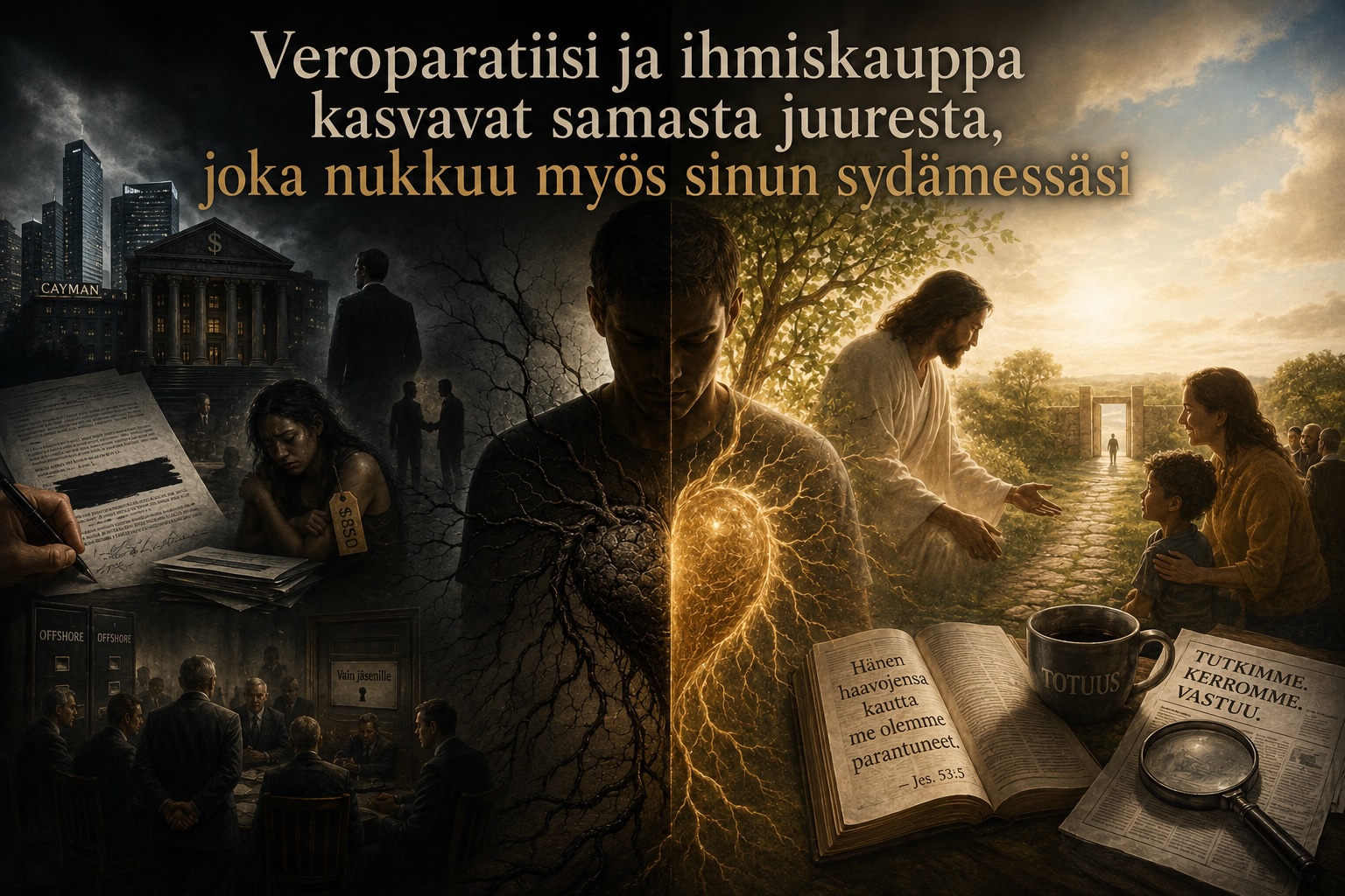 Veroparatiisi ja ihmiskauppa kasvavat samasta juuresta, joka nukkuu myös sinun sydämessäsi