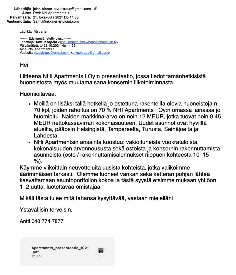 Sähköposti ptvuokraus@gmail.com osoitteesta