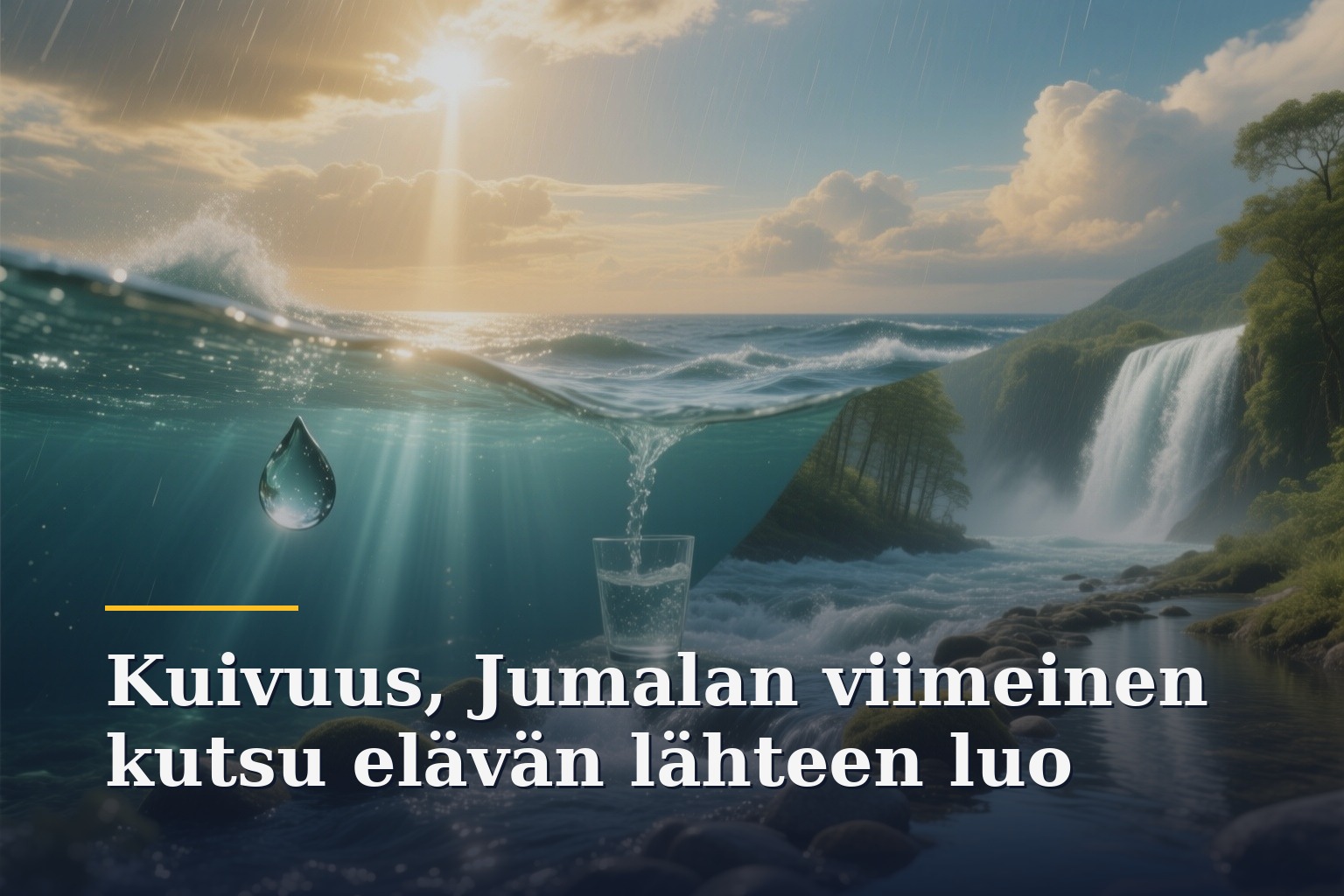 Ihmiskunnalle lahjaksi annettu, lainattu vesi