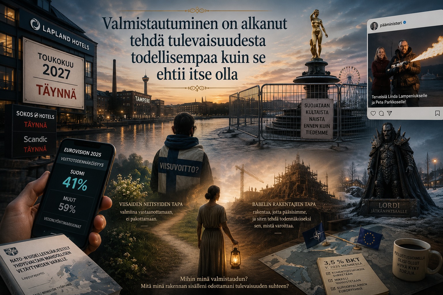Valmistautuminen on alkanut tehdä tulevaisuudesta todellisempaa kuin se ehtii itse olla