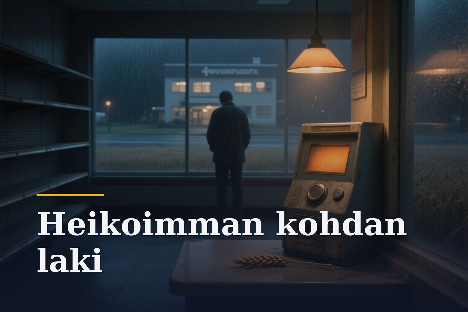 Rahaa keräävä kone ei hakeudu sinne, missä on eniten rahaa, vaan sinne, missä on heikoin voima sanoa ei