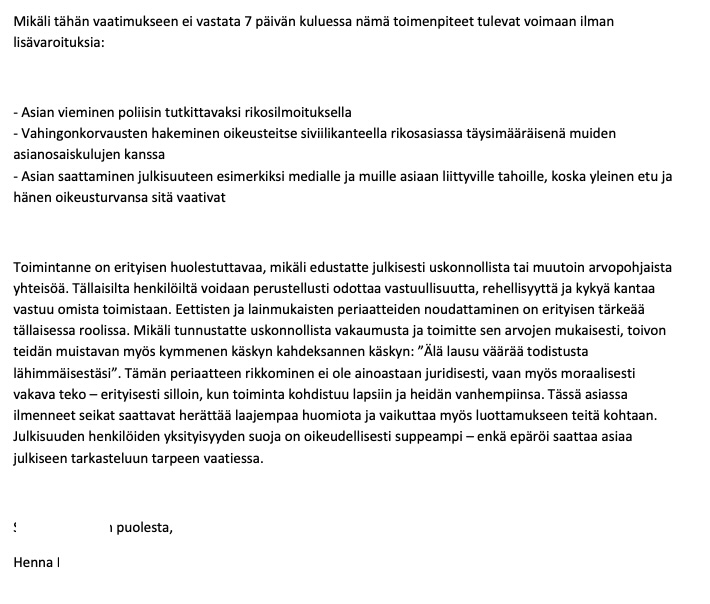 Vaatimuskirje sivu 2