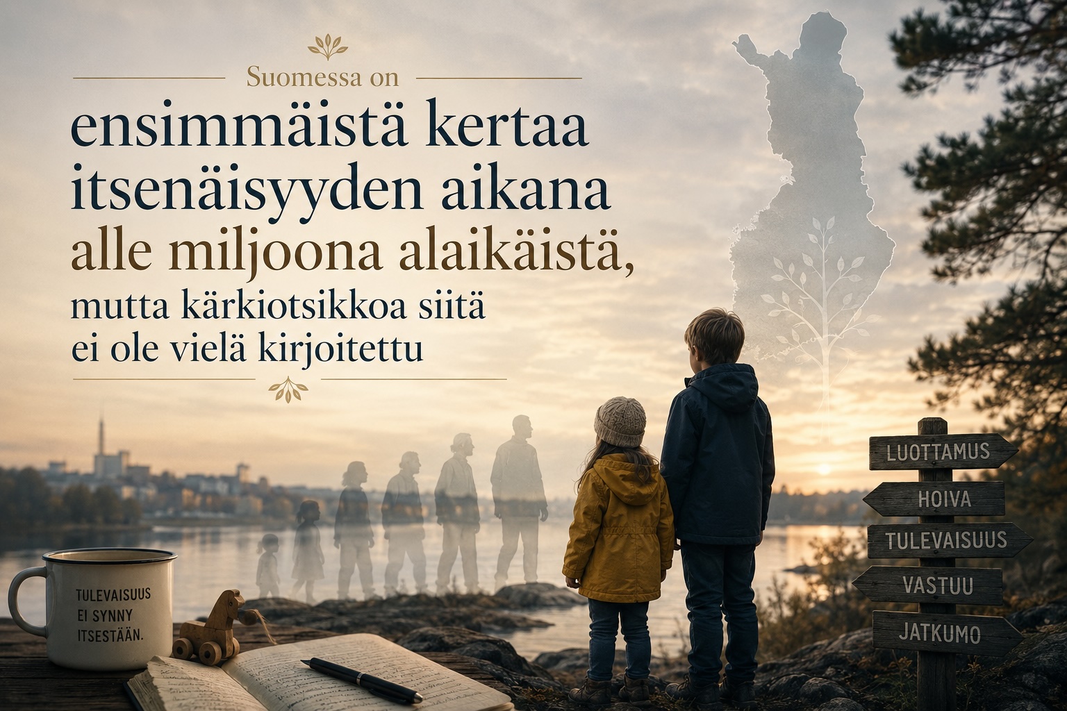 Suomessa on ensimmäistä kertaa itsenäisyyden aikana alle miljoona alaikäistä, mutta kärkiotsikkoa siitä ei ole vielä kirjoitettu