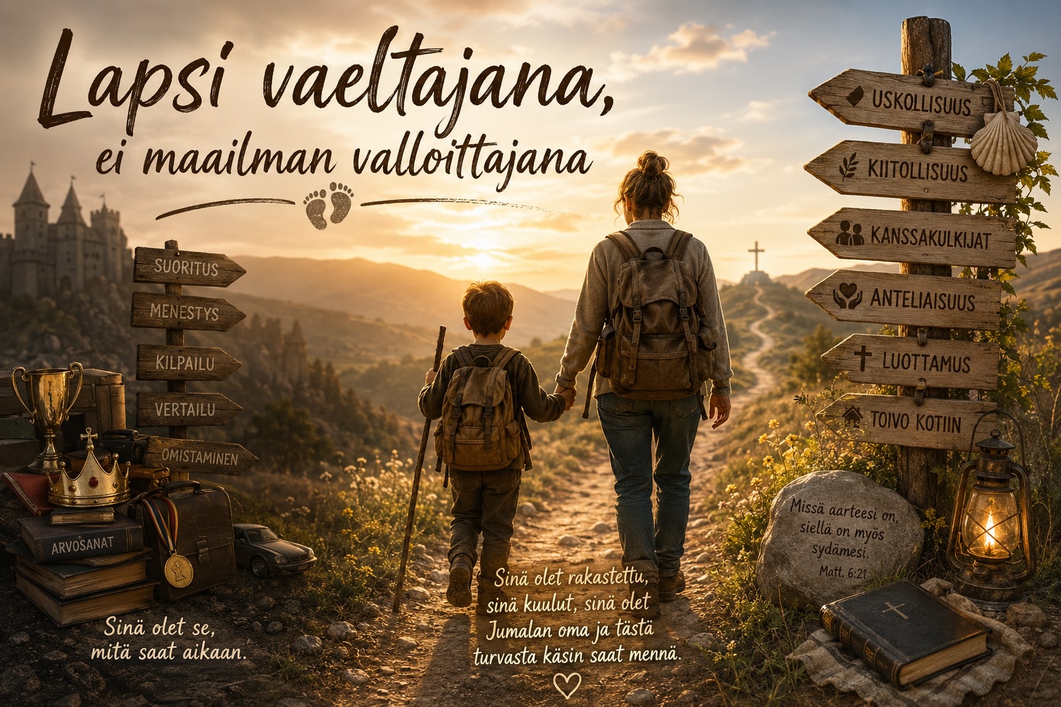 Lapsi vaeltajana, ei maailman valloittajana