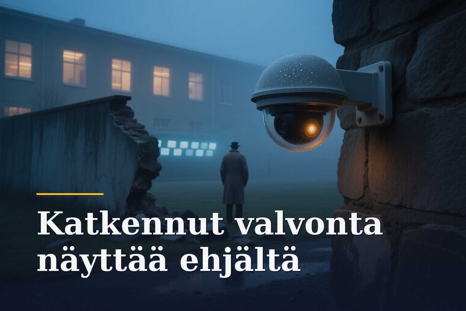 Sortunut aita näyttää sortuneelta, mutta katkennut valvonta näyttää täsmälleen samalta kuin ehjä
