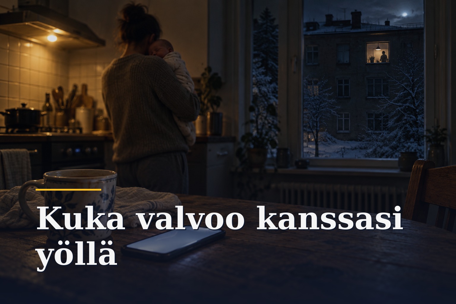 Hätä noudattaa yön kelloa ja apu virka-ajan kelloa, minkä tähden vastasyntyneen vanhemman vaikein kysymys esitetään hetkellä, jona auttajat nukkuvat