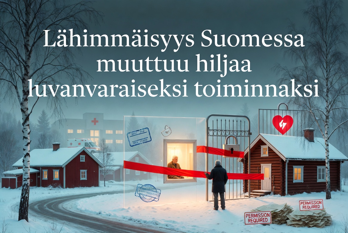 Lähimmäisyys Suomessa muuttuu hiljaa luvanvaraiseksi toiminnaksi