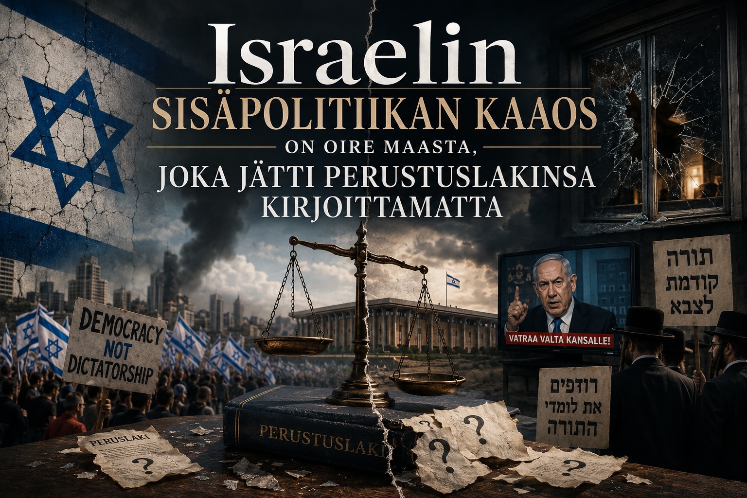 Israelin sisäpolitiikan kaaos on oire maasta, joka jätti perustuslakinsa kirjoittamatta