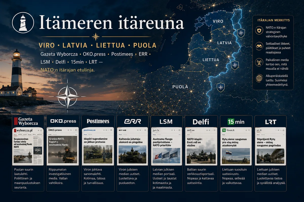 Itämeren itäreuna — Puola, Viro, Latvia, Liettua: NATO:n itärajan etulinja, 17 mediaa